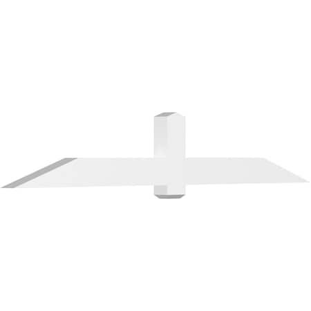 Ekena Millwork Eugene Architectural Grade PVC Gable Bracket, 96"W x 16"H x 4"D x 6"F, 4/12 Pitch GBP096X16X0406EUG00